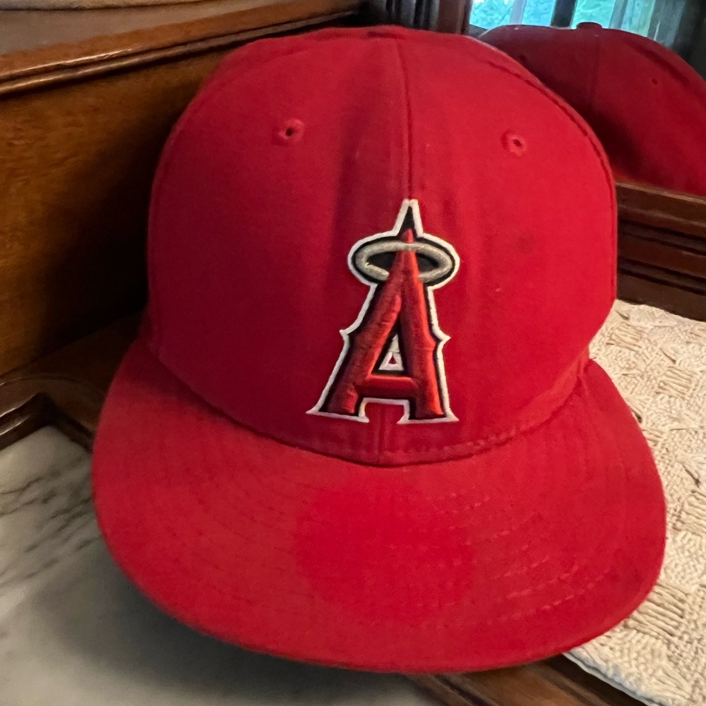 NEW ERA Los Angeles Angels MLB Official On Field‎ Fitted Baseball Hat Laos Sz 7
